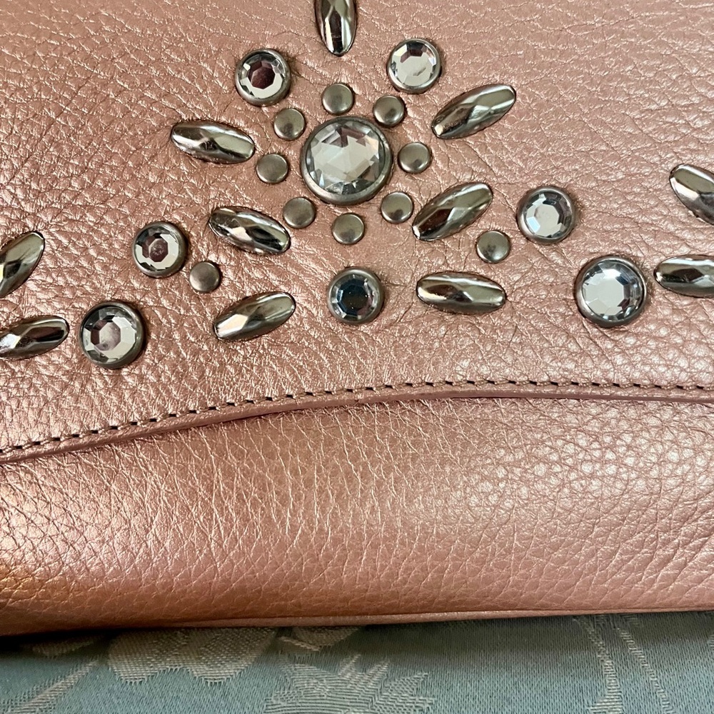 The Sak Rose Gold Embellished Leather Shoulder Bag - Picture 4 of 13